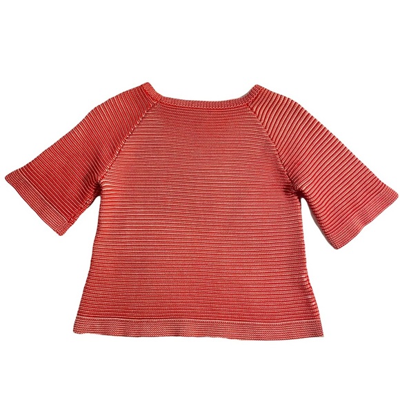 WORTH New York Pullover Knit Cotton Sweater in Red/Orange Size P - Picture 3 of 11
